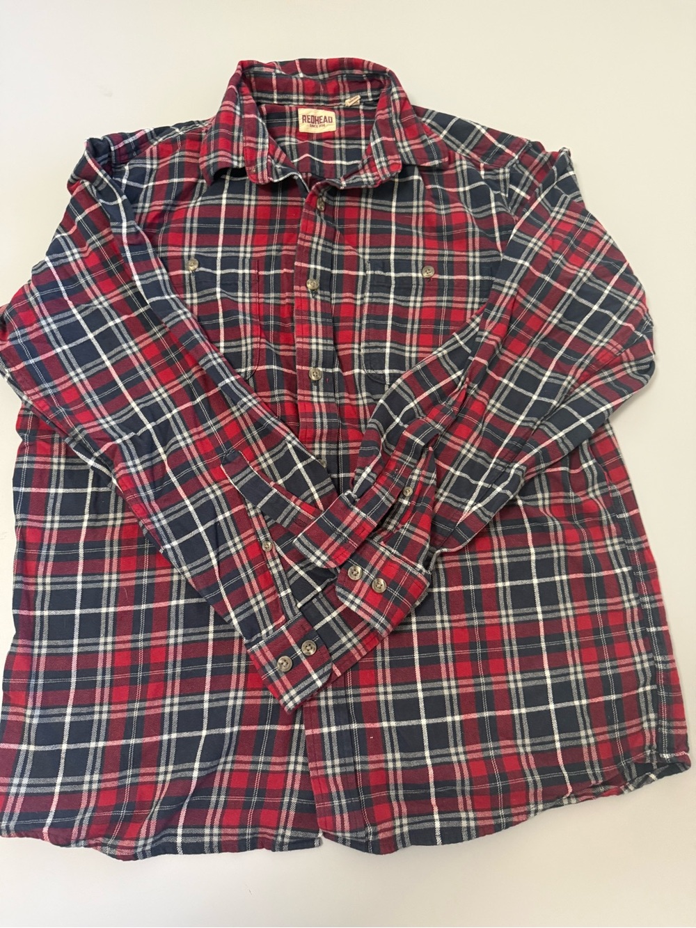REDHEAD Plaid Flannel Shirt mens Large. O1